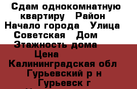 Сдам однокомнатную квартиру › Район ­ Начало города › Улица ­ Советская › Дом ­ 1 › Этажность дома ­ 5 › Цена ­ 13 000 - Калининградская обл., Гурьевский р-н, Гурьевск г. Недвижимость » Квартиры аренда   